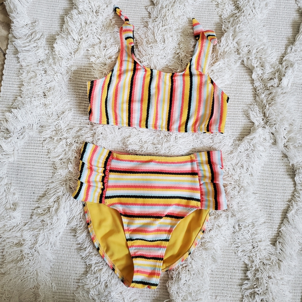 Wonder Nation Swimsuit Girls Two Piece  Size 10/12